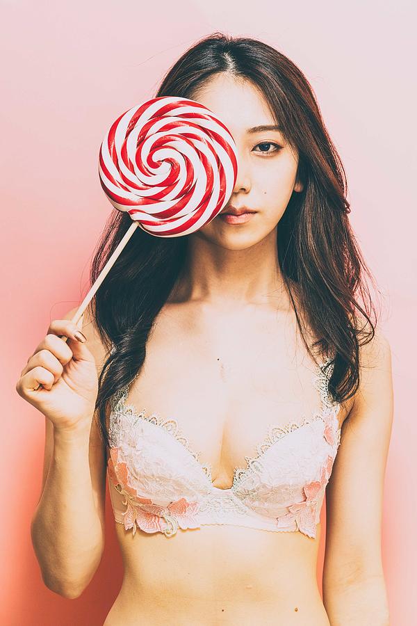 Nude Photograph - Raspberry Flavored Candy by Gangimari
