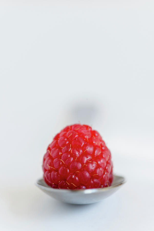 Raspberry On A Spoon Photograph by Nitin Kapoor
