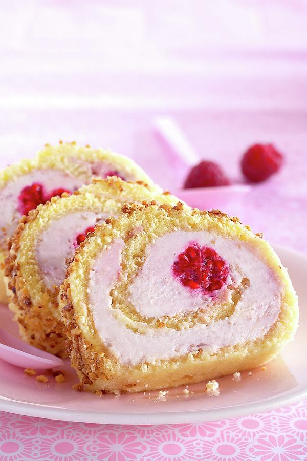 Raspberry Roulade Photograph by Pizzi, Alessandra