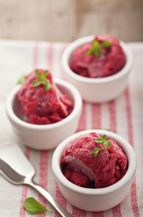 Raspberry Sorbet Photograph by Food Style And Photography