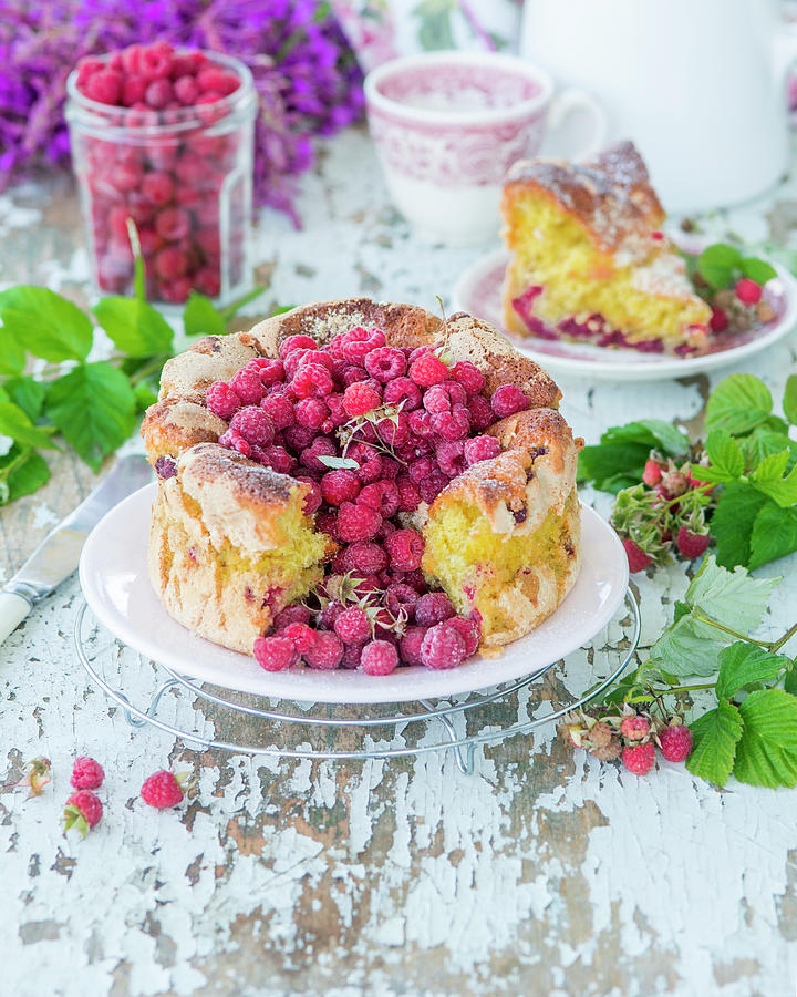 Raspberry Vanilla Cake Photograph by Irina Meliukh
