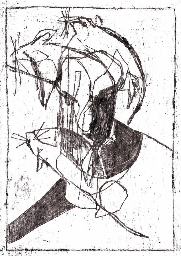 Rat face Drawing by Edgeworth Johnstone