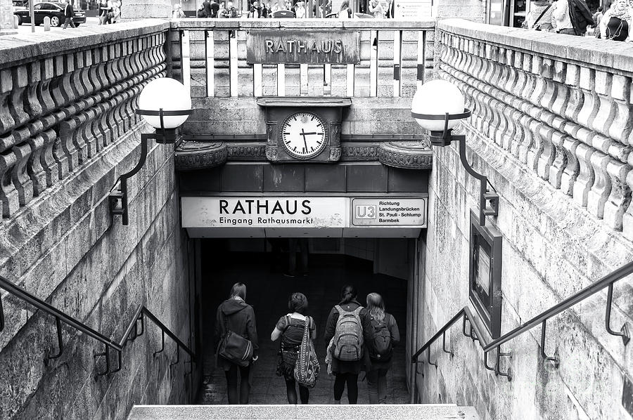 Rathaus Station Hamburg Photograph by John Rizzuto