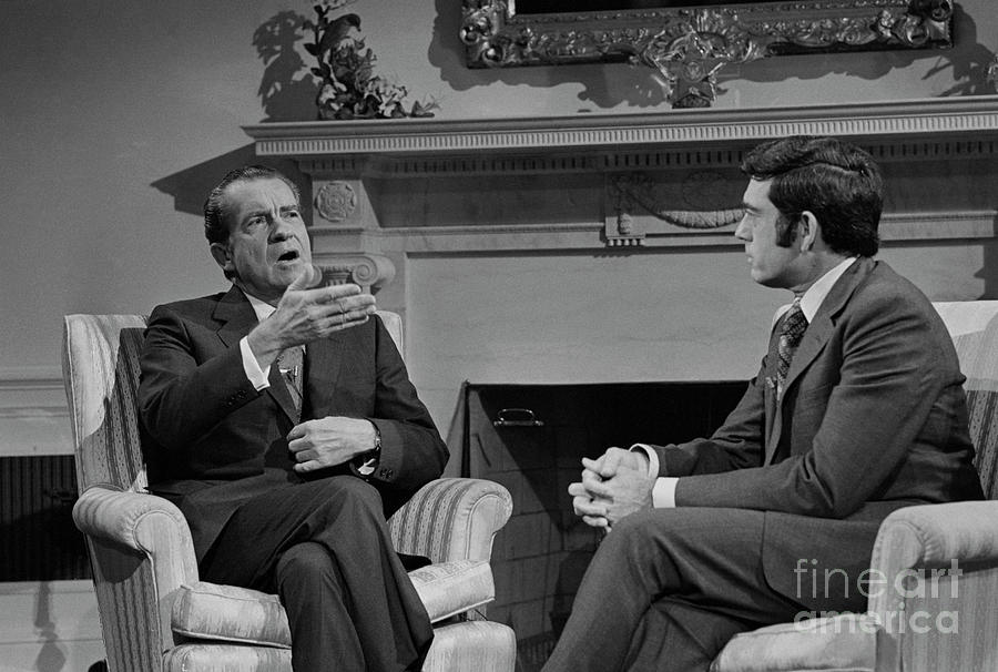 Rather Interviews Nixon Re Vietnam Pows Photograph by Bettmann
