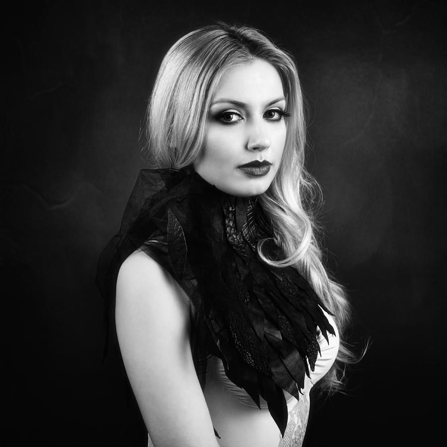 Black And White Photograph - Raven by Alexandra Fira