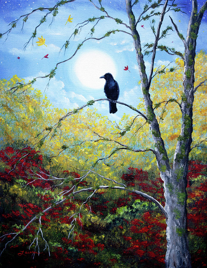 Raven in Autumn Twilight by Laura Iverson Raven in Autumn Twilight by Laura Iverson