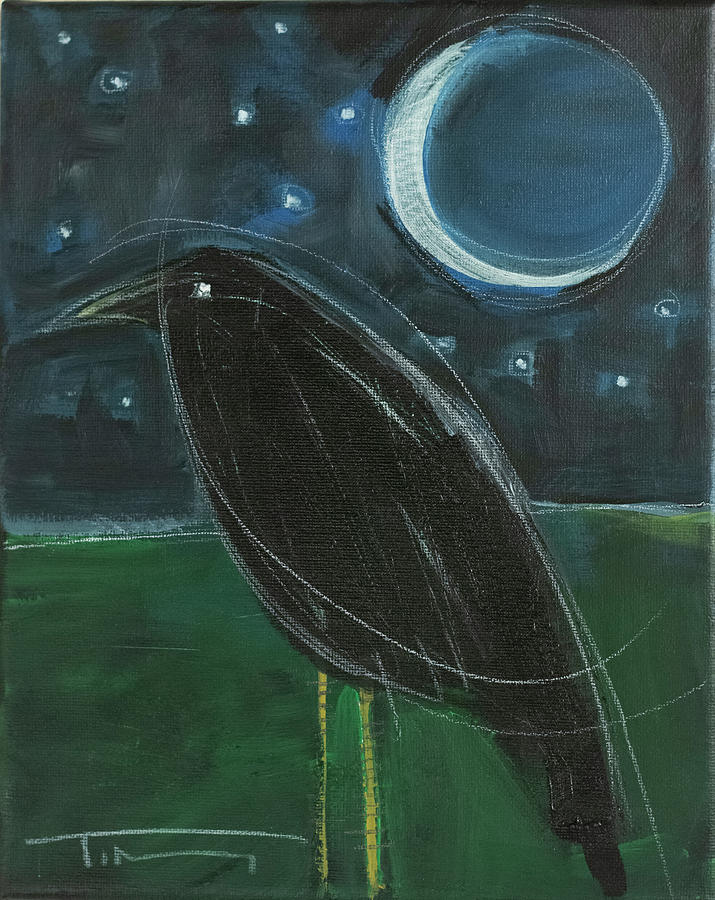 Raven Moon #5 Painting by Tim Nyberg