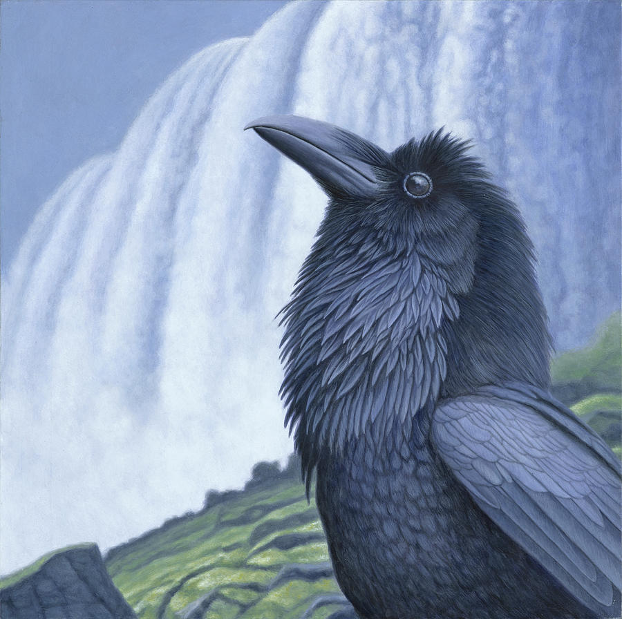 Raven Painting - Raven Water by Judith Hartke