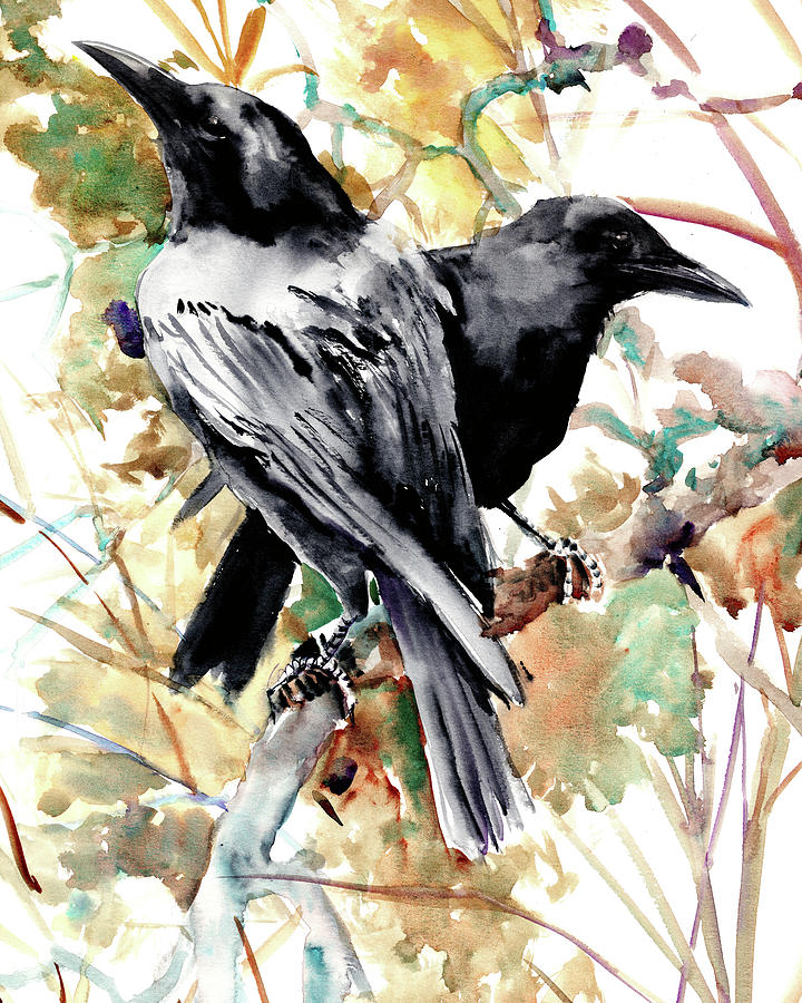 Ravens Painting by Suren Nersisyan