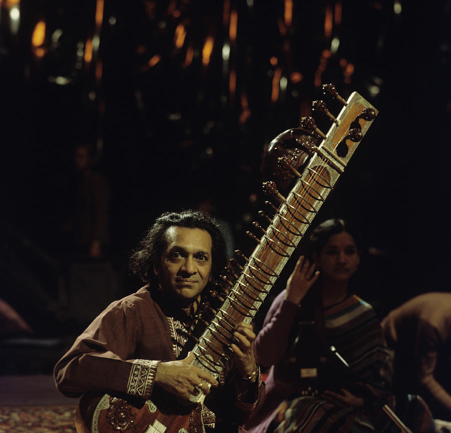 Ravi Shankar Performs On Tv Show Photograph by Tony Russell