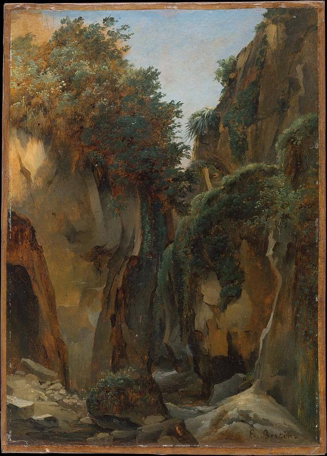 Ravine at Sorrento Painting by Edouard Bertin