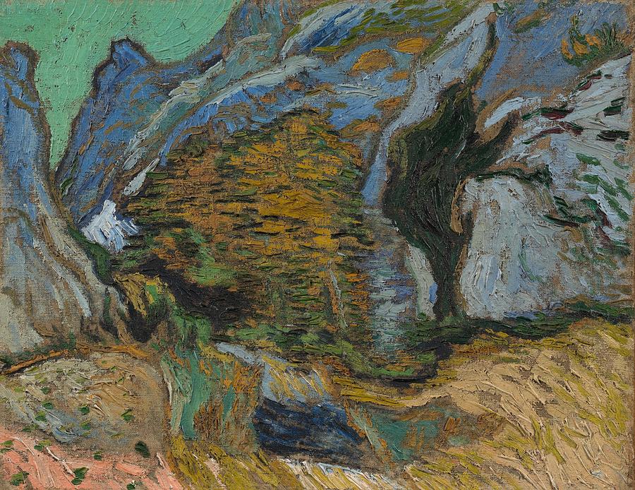 Ravine with a Small Stream. Painting by Vincent van Gogh -1853-1890-