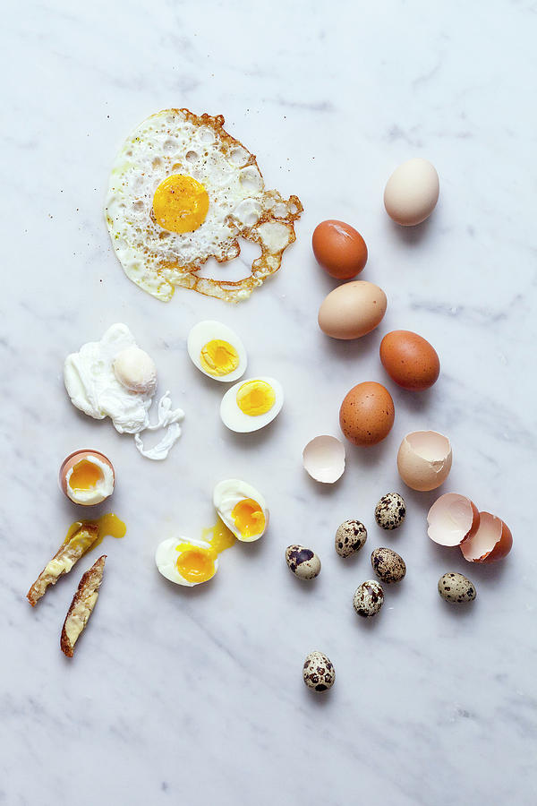Raw And Cooked Eggs Photograph by Akiko Ida