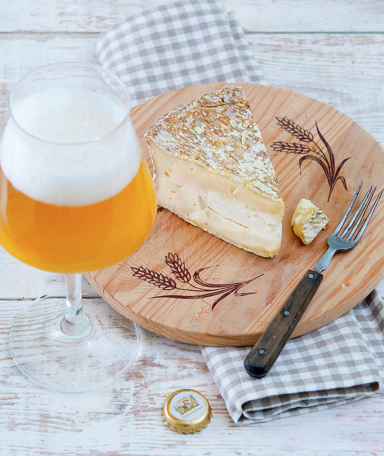 Raw Milk Cheese And Beer Photograph by Udo Einenkel