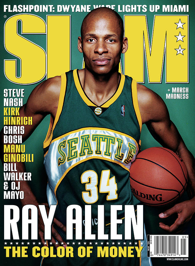 Ray Allen: The Color of Money SLAM Cover Photograph by Clay Patrick McBride