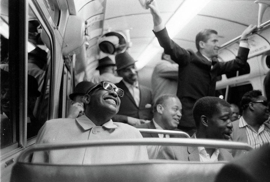Ray Charles On His Tour Bus Photograph by Bill Ray Ray Charles On His Tour Bus Photograph by Bill Ray