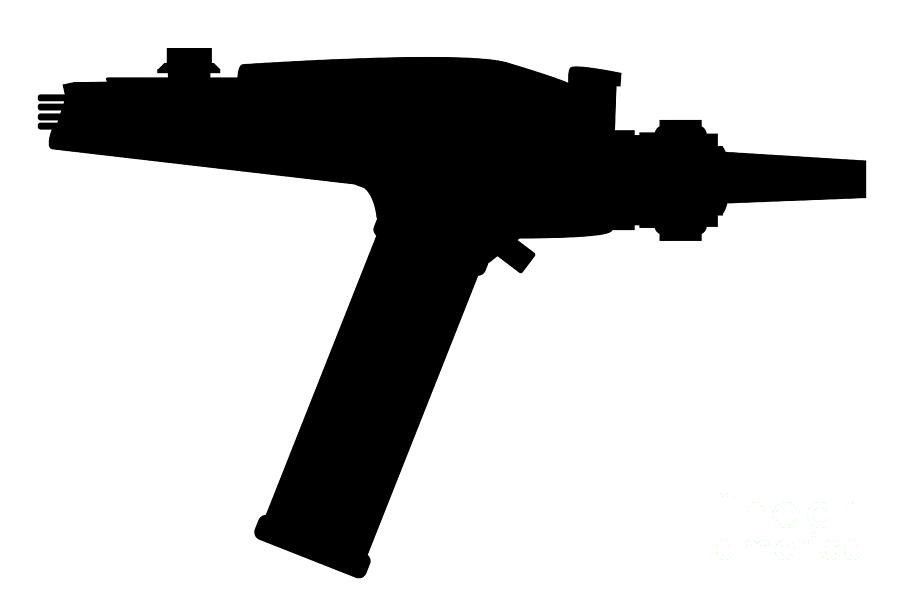 Star Trek Digital Art - Ray Gun Silhouette by Bigalbaloo Stock