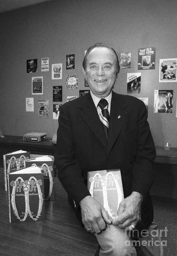 Ray Kroc Holding Grinding Photograph by Bettmann