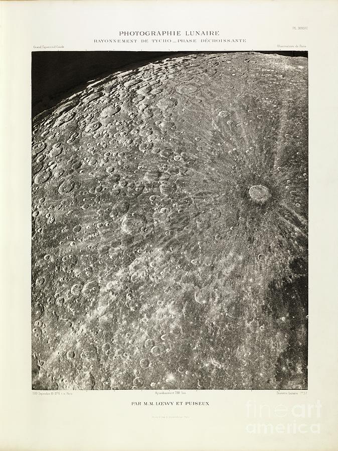 Ray System Of Tycho Lunar Crater Photograph by Royal Astronomical Society/science Photo Library
