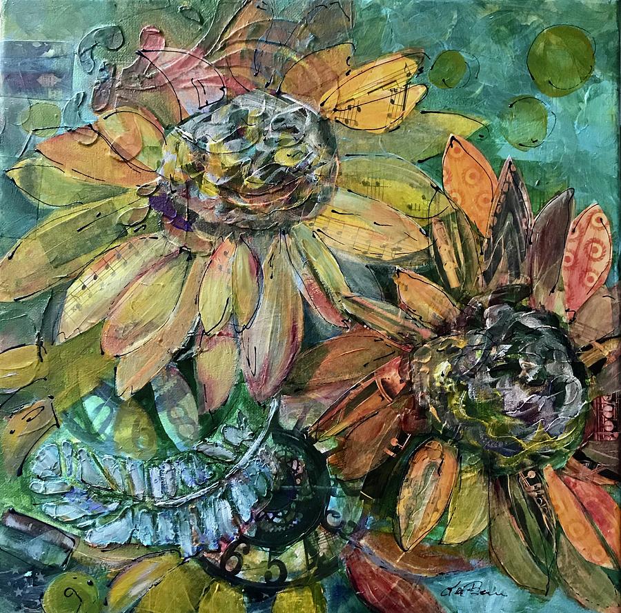 Sunflower Mixed Media - Reach for the Sun by Lee Bauman Sunflower Mixed Media - Reach for the Sun by Lee Bauman