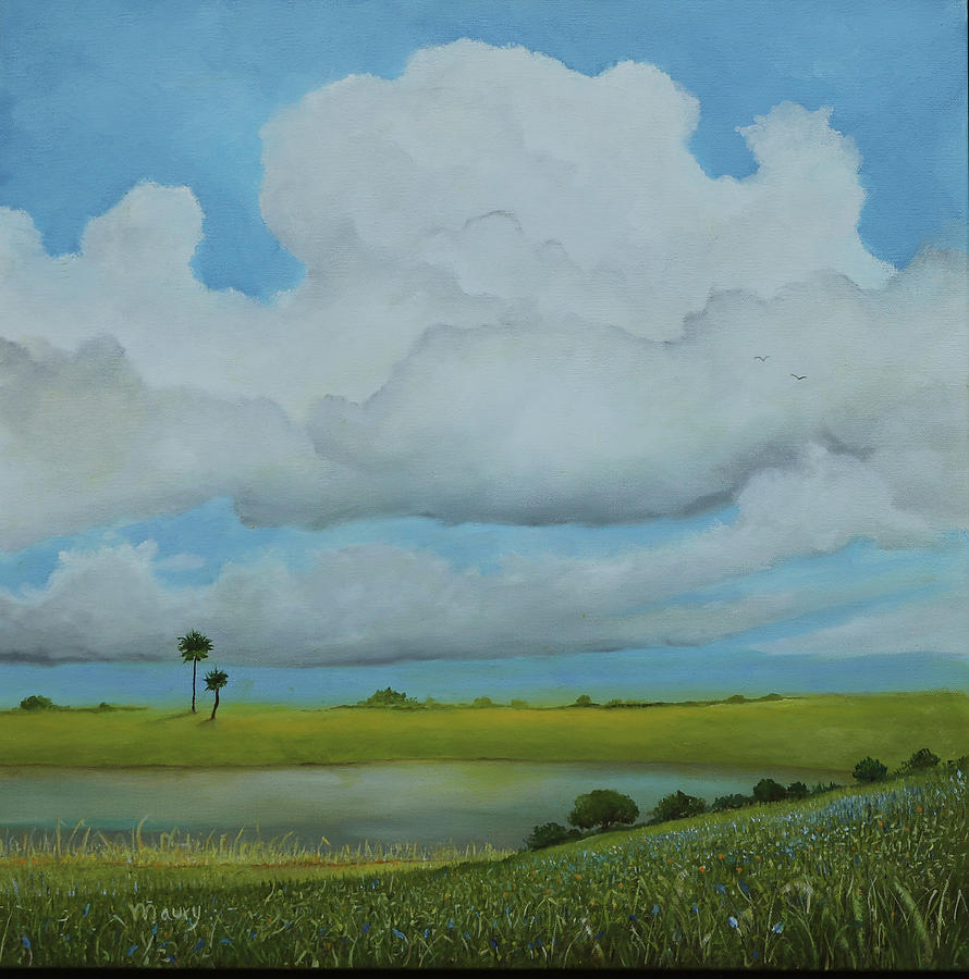 Reach The Cloud Painting by Alicia Maury