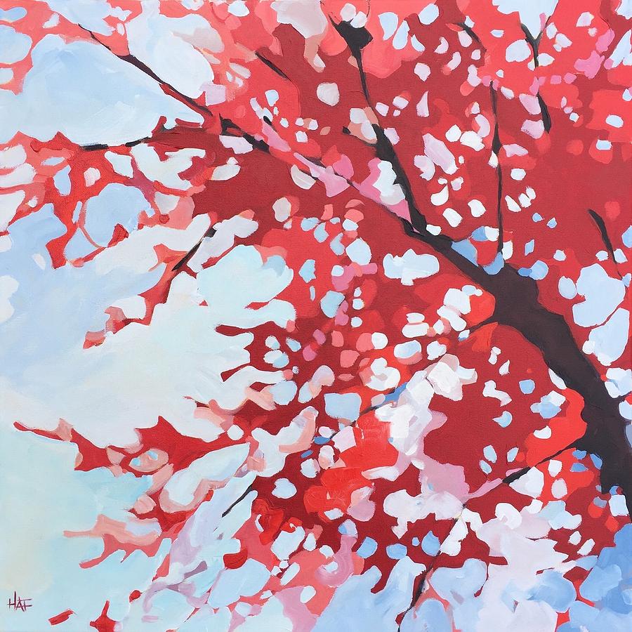 Tree Painting - Reaching by Holly Ann Friesen