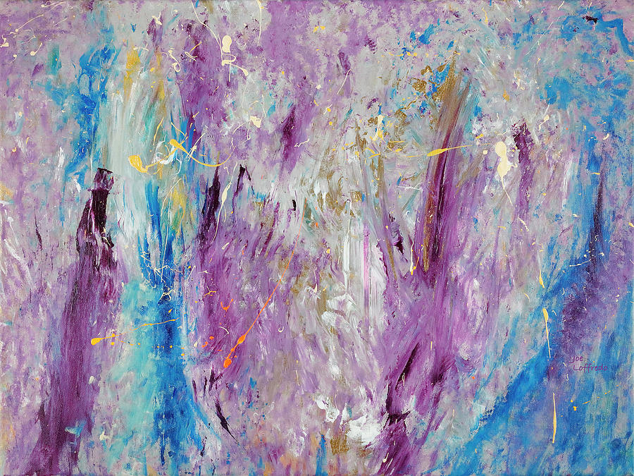 Reaching Violets Painting by Joe Loffredo