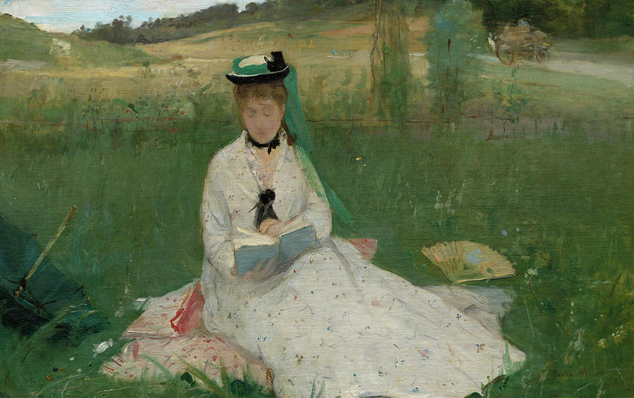 Reading, 1873 Painting by Berthe Morisot - Fine Art America