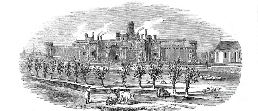 Reading Gaol, Berkshire, England, 1844 Drawing by Print Collector