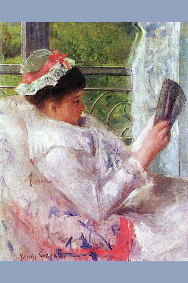 Reading Mrs. (Lydia Cassatt) by Cassatt Painting by Mary Cassatt
