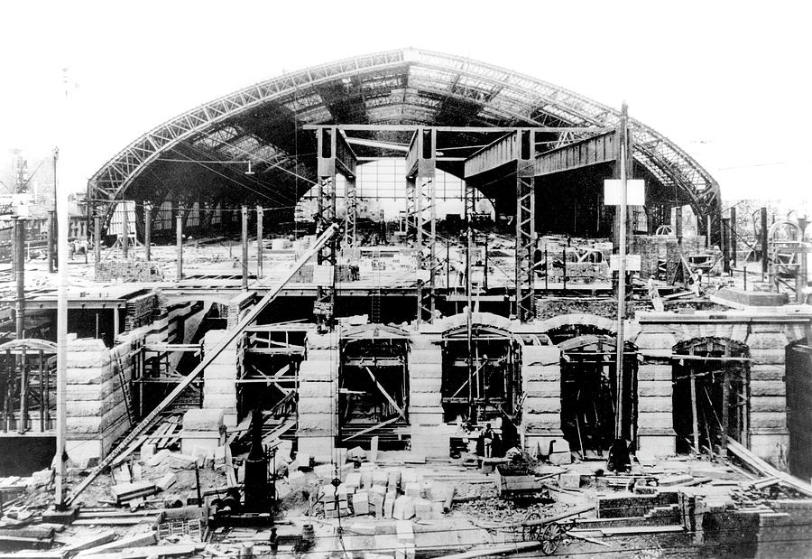 Reading Terminal Construction, Philadelphia, PA Painting by Free Library of Philadelphia