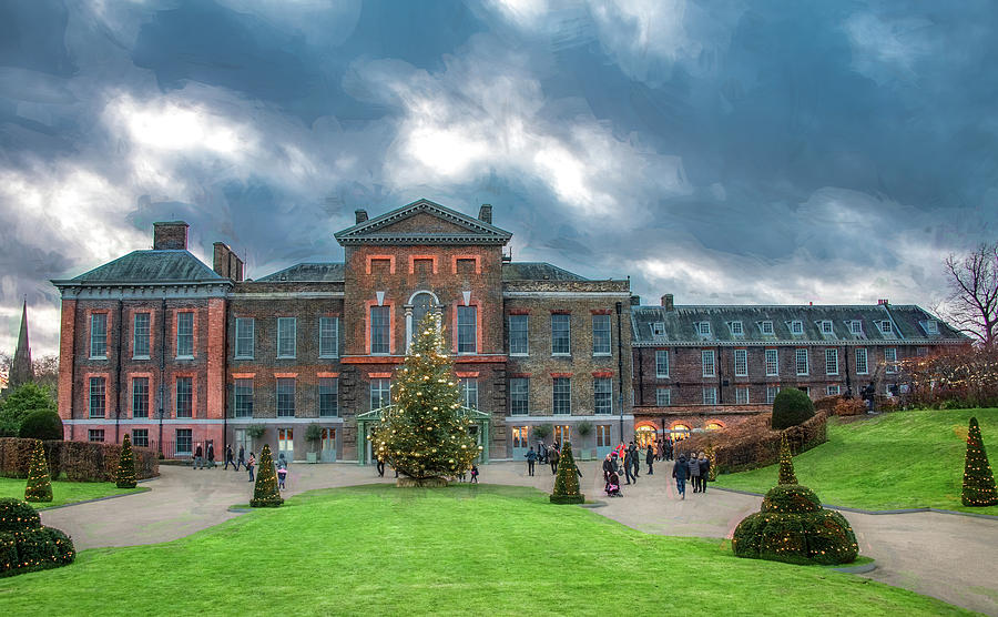 Ready for Christmas at Kensington Palace, Painterly Photograph by Marcy Wielfaert