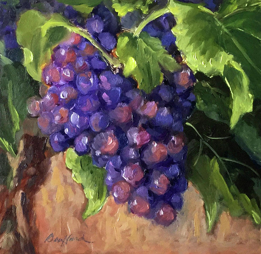 Grape Painting - Ready for Harvest by Vikki Bouffard