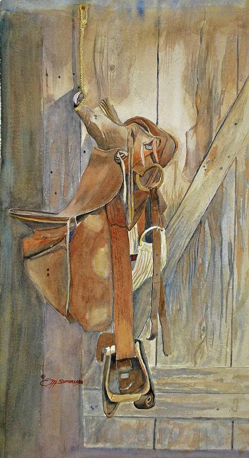 Ready to Saddle Up 2 Painting by E M Sutherland
