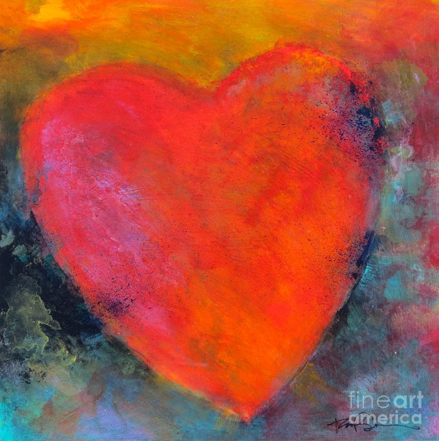 TRUE LOVE. Valentine Heart.  Painting by Robert Birkenes