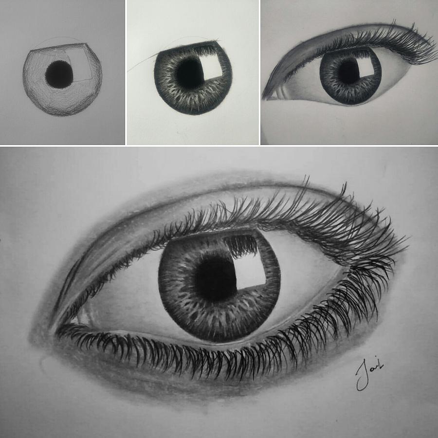 Realistic Black and White Eye Drawing by Shylee Charlton - Fine Art America