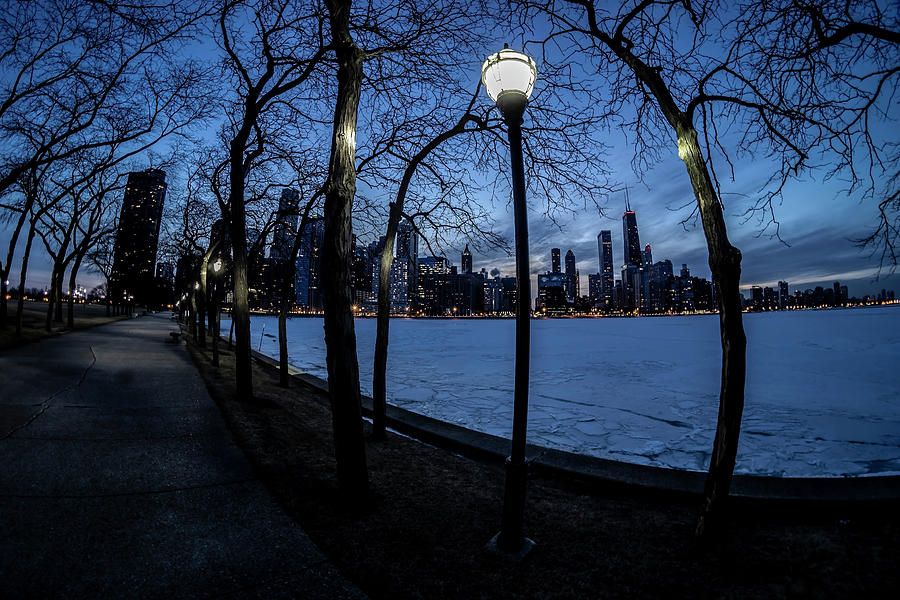 really wide view of Chicagos lakefront Photograph by Sven Brogren