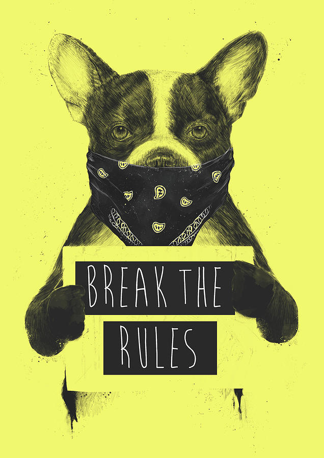 Typography Mixed Media - Rebel dog II by Balazs Solti