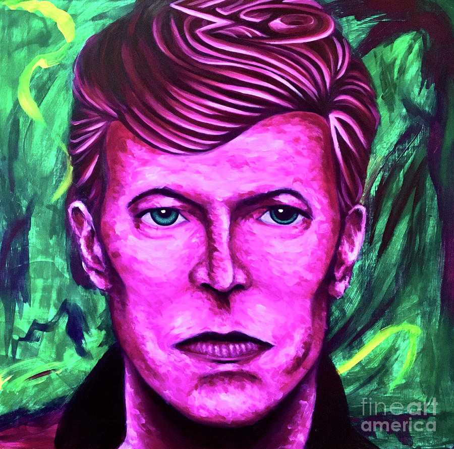 David Bowie Painting - Rebel Rebel by Adam Campbell