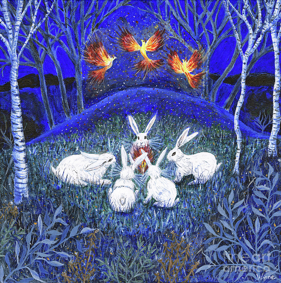 Rebirth of the Firebirds Painting by Lise Winne