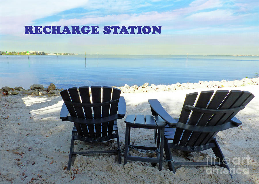 Recharge Station Beach Poster Photograph