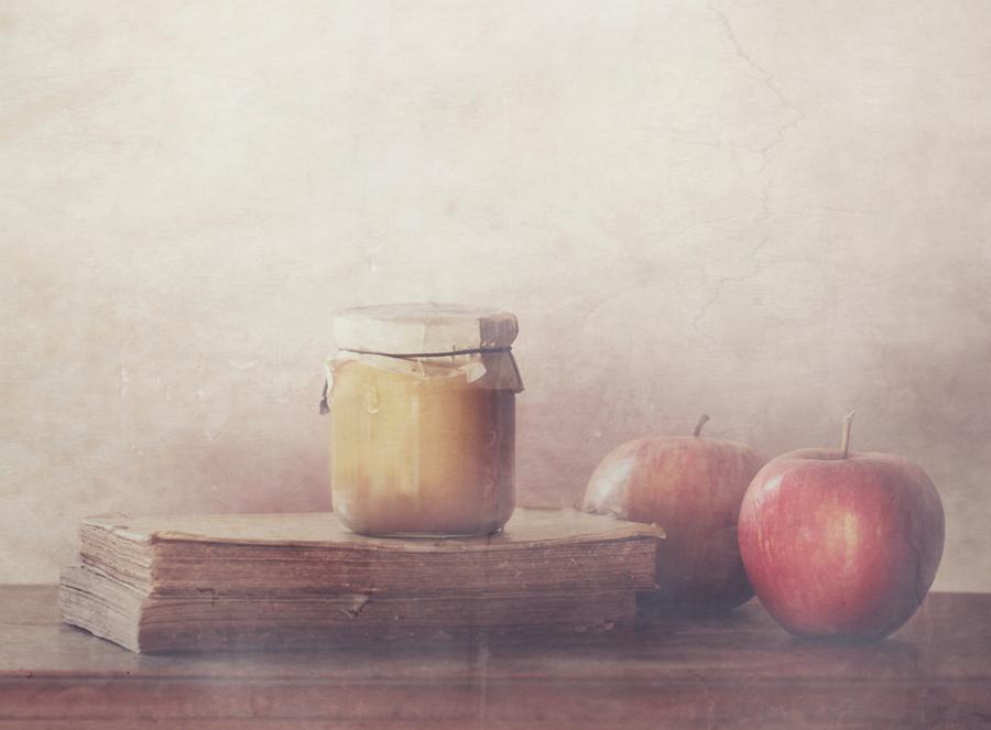 Summer Photograph - Recipe With Apples by Delphine Devos