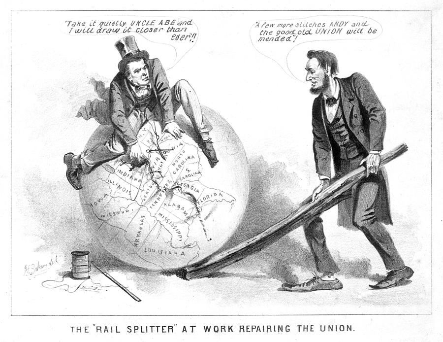 Reconstruction Era Political Cartoon Photograph by Science Source