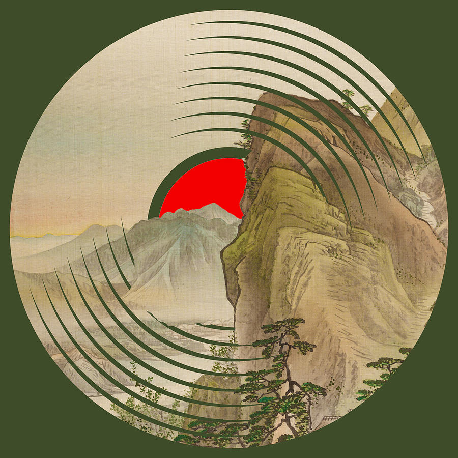 Record Album Vinyl LP Asian Japanese Mountain Painting by Tony Rubino