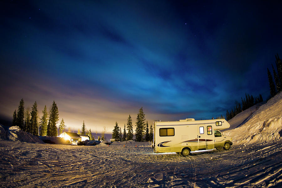 Recreational Vehicle Parked On Hillside Photograph by Gonzalo Manera