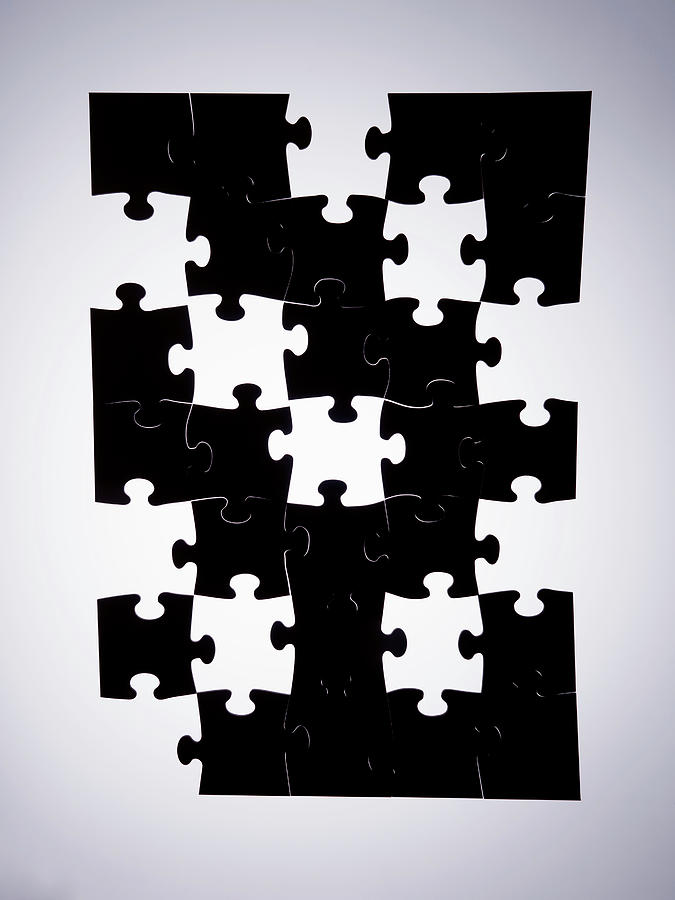 Rectangular Jigsaw Puzzle Partly Solved Digital Art by Andrew Brookes