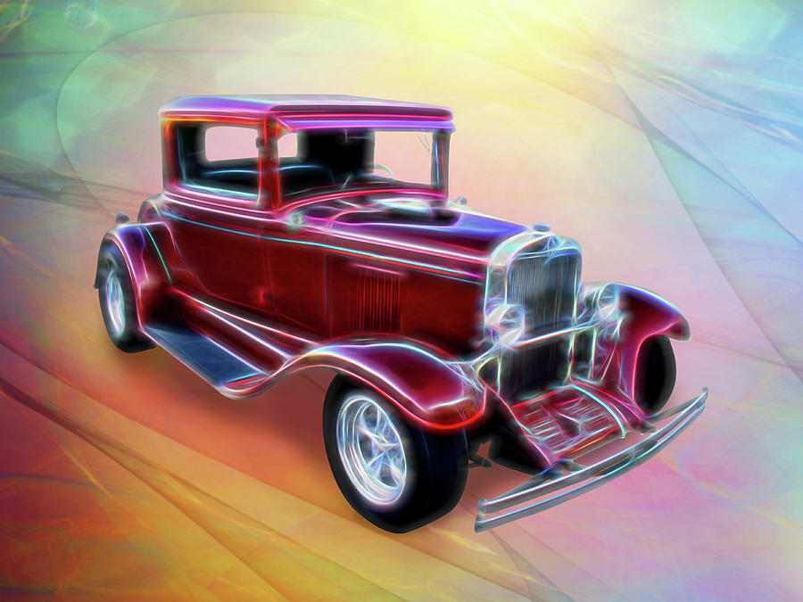 Red 1930 Chevy Digital Art by Rick Wicker