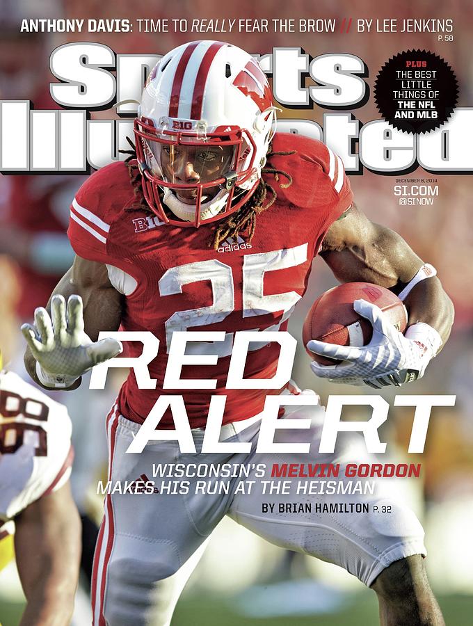 Red Alert Wisconsins Melvin Gordon Makes His Run At The Sports Illustrated Cover Photograph by Sports Illustrated