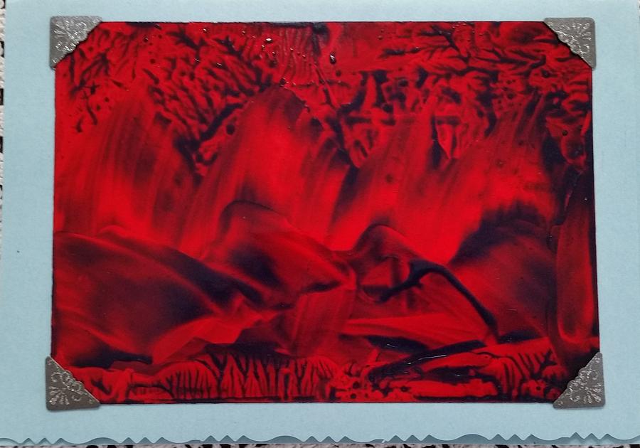 Red and Black Encaustic Abstract by Lorraine Bradford Red and Black Encaustic Abstract by Lorraine Bradford