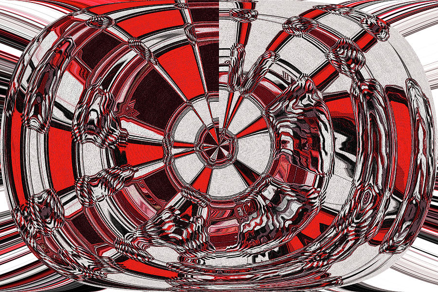 Red And Black Variation Abstract 2 Digital Art by Tom Janca